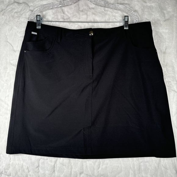 Nivo Pants - Nivo Womens Black Golf Skort Athletic Skirt with Pockets and Built-in Shorts